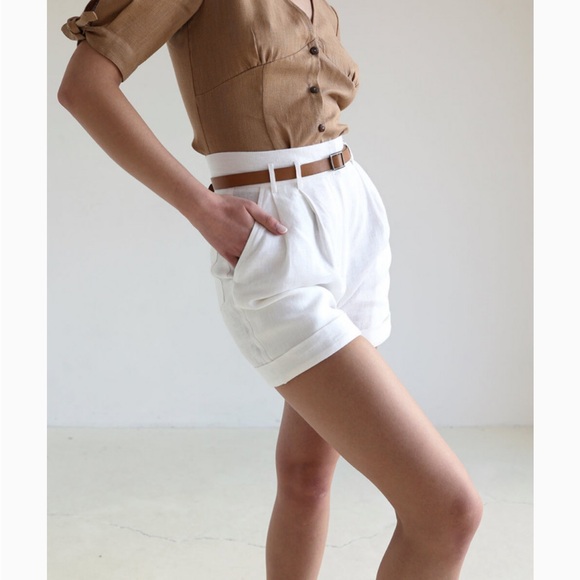 Linen Handmade Studio—Linen Shorts Sydney - Picture 2 of 9